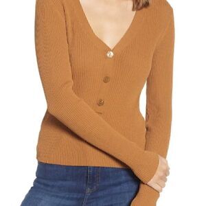 Leith Ribbed Henley Size M BLUE